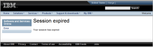 IBM Passport Advantage error message switching users